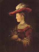 REMBRANDT Harmenszoon van Rijn Portrait of Saskia van Uylenburch oil painting reproduction